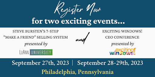 The 2023 Exciting Windows! CEO Conference: September 27-29, 2023 | Philadelphia, PA